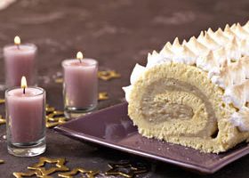 Bûche à la banane et au rhum