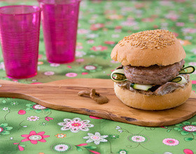 Burger-de-veau-aux-girolles