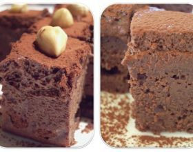 Carres-de-mousse-au-chocolat-au-lait-sur-fondant-au-chocolat-allege-par-Beapkoi