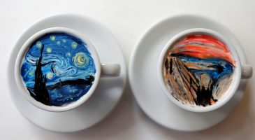 Cet artiste sud-coréen peint des décors somptueux sur ses cafés