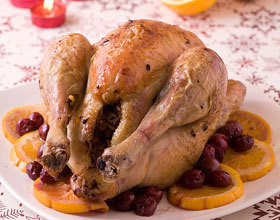 Chapon-farci-sauce-griotte-orange