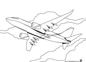Coloriage : l'avion à réaction Coloriage avion - %%sitename%%