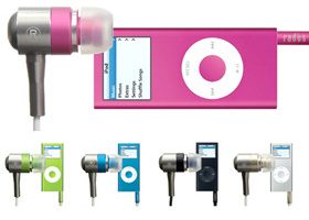 Ecouteurs Radius aux couleurs des iPods - %%sitename%%