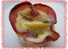 Fleurs de bacon au Bleu d'Auvergne et coeur d'artichaut - %%sitename%%