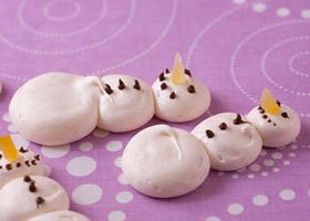 Bonhomme de neige en meringue