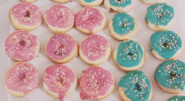 Mini-Donuts au chocolat blanc