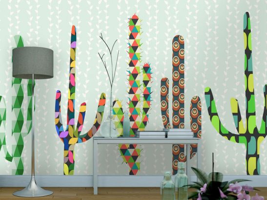 Tendance-selection-de-papiers-peints-Cactus