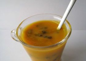 Verrine de velouté de potiron aux lentilles vertes - %%sitename%%