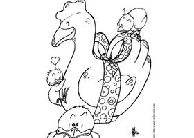 Coloriage : la poule en chocolat coloriage poule en chocolat - %%sitename%%