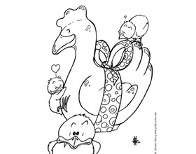 coloriage-poule-en-chocolat