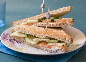 Club sandwich au saumon fumé