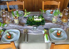 Pour Pâques, une table chic... et pas chère