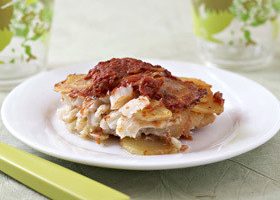 Gratin de morue et pommes de terre à la tomate - %%sitename%%