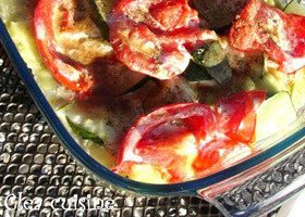 Gratin de ravioles aux légumes d'été