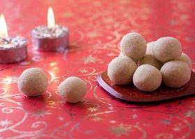 Truffes au chocolat blanc et café