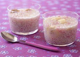 Tapioca au lait de coco, banane et ylang ylang