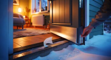 Ce détail oublié qui fait grimper la facture de chauffage : 20 % de pertes et une porte d’entrée qui laisse filer la chaleur