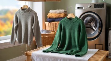 Ce geste au séchage qui déforme vos pulls en laine, et les 800 à 1000 tours/minute qui évitent des vêtements informes