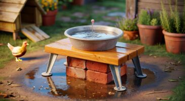 Ce geste de grand-mère garde l’eau 73% plus propre: l’abreuvoir surélevé en bois et briques, sans nettoyage au quotidien, revient en 2025