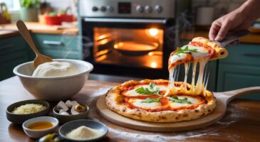 Ce secret de pizza express sans pétrissage, prête en 20 minutes à 250 °C, change tout pour vos dîners de semaine