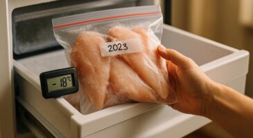 Puis-je encore cuisiner et manger mon poulet congelé depuis 2 ans ? Le test en 30 secondes pour le savoir