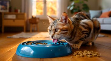 Voici la gamelle anti-glouton qui ralentit les croquettes du chat et apaise sa digestion, ce simple accessoire change tout