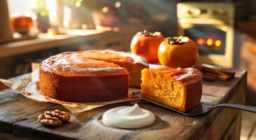 Voici le gâteau au kaki ultra fondant qui fait chavirer l’automne : 2 kakis, 30 minutes à 170°C et une douceur qui change tout