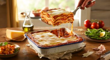 Voici les lasagnes maison à l’italienne : 30 minutes au four à 180°C pour un gratin qui réchauffe tout l’automne