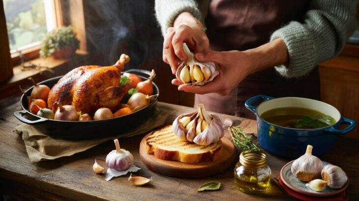 Ce geste avec l’ail que des cuisiniers français utilisent en novembre 2025 redonne du goût et du temps, sans épluchage systématique