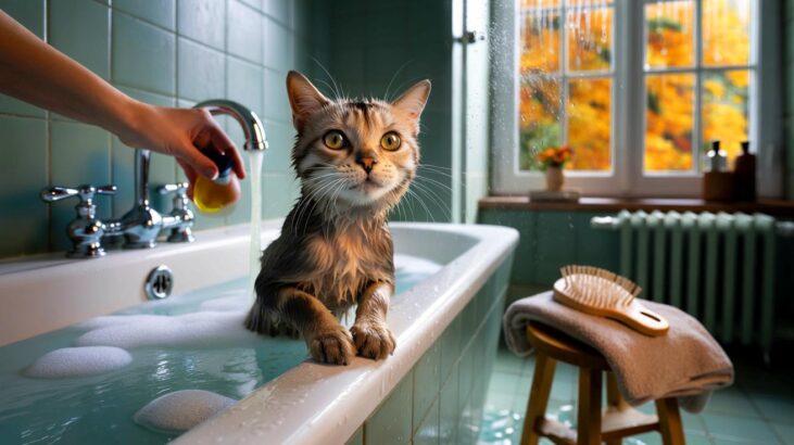 Ce geste bien intentionné perturbe votre chat à l’automne 2025, voici ce que le bain change vraiment dans son quotidien