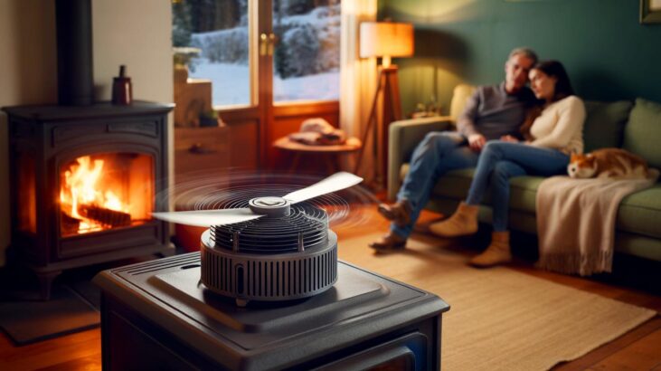 Ce ventilateur autoalimenté pour poêle à bois intrigue les propriétaires en hiver 2025 et promet un confort plus homogène