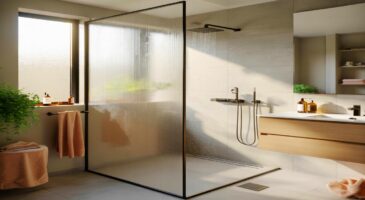 Exit les rideaux de douche : la tendance 2025 qui envahit toutes les salles de bain