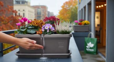Voici la jardinière Elho Barcelona 40 cm à moins de 5 € chez Botanic en novembre 2025, l'astuce simple pour réveiller les fleurs d'automne