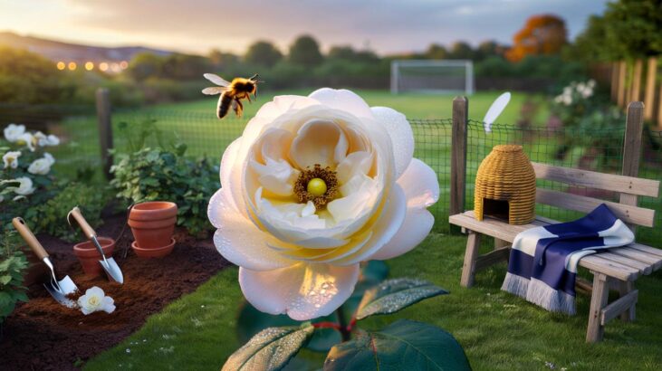 Voici la rose blanche née d’un rêve qui réunit jardiniers et fans de foot, signée David Austin Roses avant Chelsea Flower Show 2026