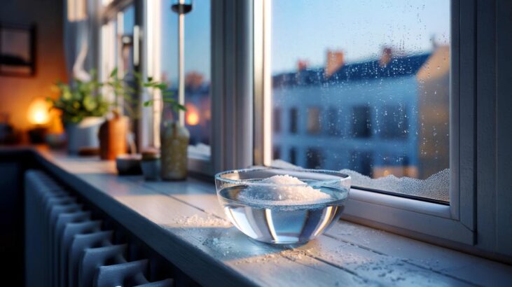 Voici l'astuce d'hiver 2025 du bol d'eau salée près des fenêtres qui intrigue les Français et promet moins d'humidité à la maison
