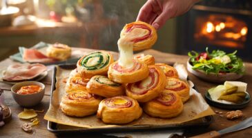 Voici les feuilletés jambon-fromage qui font l’apéro en novembre 2025, croustillants à 200 °C et prêts en 20 minutes