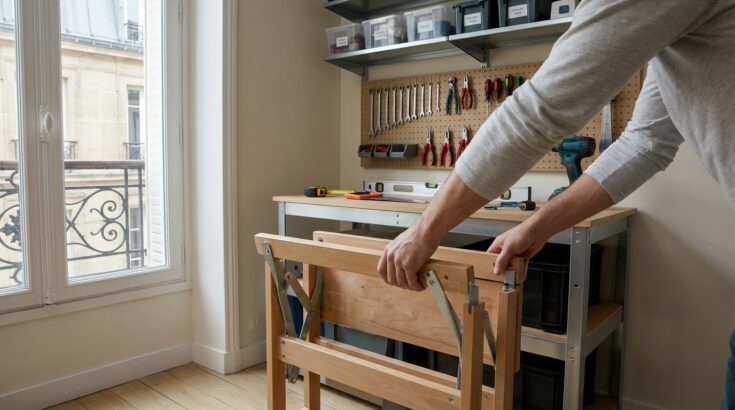 Castorama casse en ce moment le prix de cet établi pliant ultra solide qui libère enfin votre coin bricolage