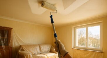 Ce geste méconnu au rouleau donne un plafond blanc comme neige sans traces et presque personne ne l'utilise