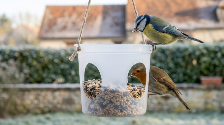 Jardin : ce petit pot en plastique bat vos mangeoires du commerce en hiver, et vous devriez l’adopter vite