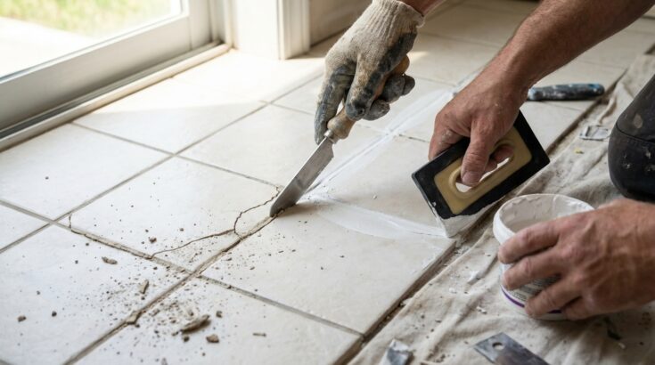 Joints de carrelage qui s'effritent : cette méthode éclair les sauve avant que l'humidité ne fasse sauter les carreaux