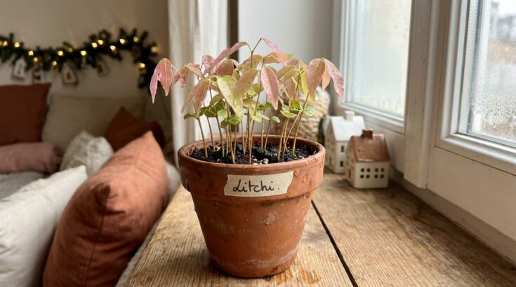 Ne jetez plus les noyaux de ce fruit de fêtes : en un mois, ils font naître une mini forêt rose chez vous