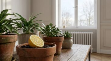 Plantes d’intérieur envahies de moucherons en hiver : ce simple agrume posé sur le terreau calme tout