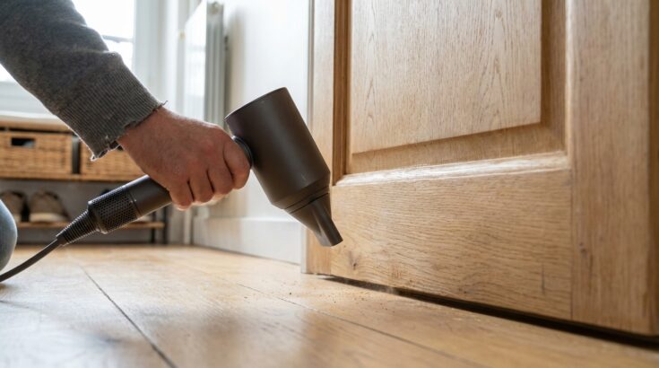 Porte en bois gonflée qui coince : cette technique sèche à faire tout de suite avant d'abîmer définitivement le battant
