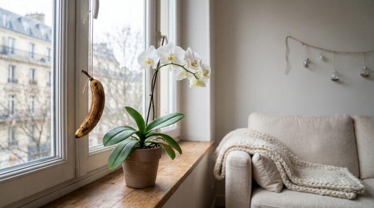 Si vos orchidées ne fleurissent plus, ce fruit suspendu cet hiver peut relancer tout d’un coup