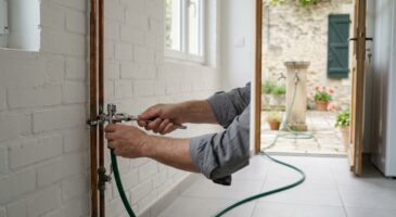 Avant de casser un mur pour arroser, cette petite pièce de plomberie ajoute un robinet dehors sans percer