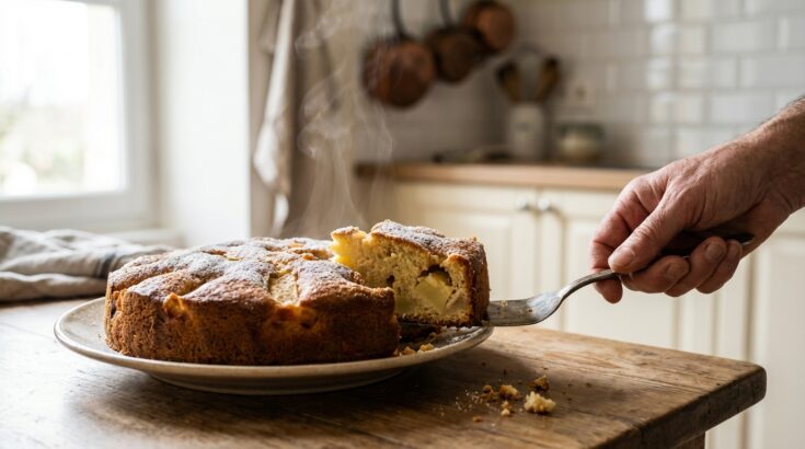 Ce gâteau pommes-yaourt ultra moelleux qui embaume la maison cache une astuce toute simple pour affronter l’hiver
