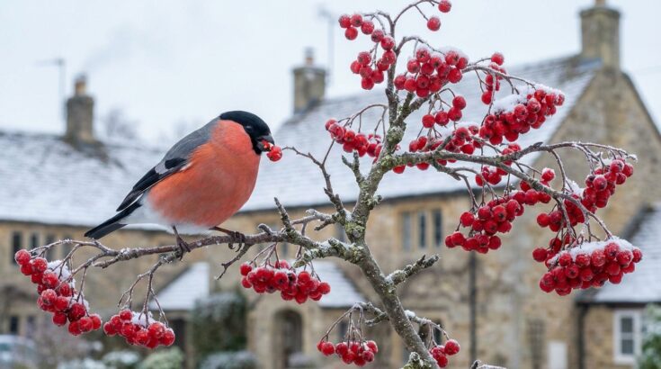 Ce petit arbre rustique attire enfin le bouvreuil pivoine au jardin, sans mangeoires ni mélanges de graines