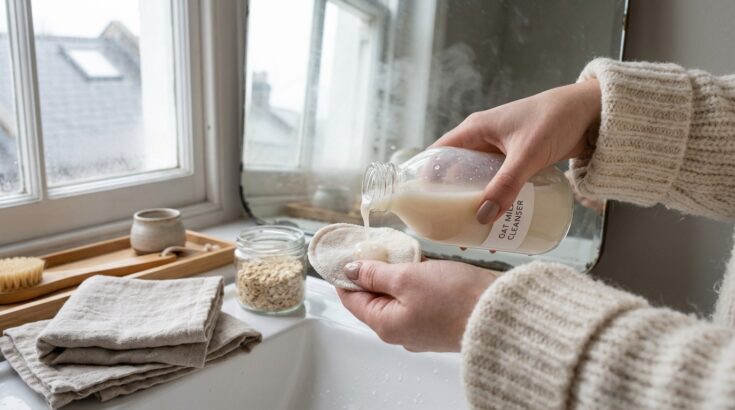 Peau qui tiraille en hiver : arrêtez ces démaquillants agressifs, cette céréale de la cuisine fait bien mieux