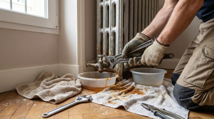 Radiateur à eau chaude : cette méthode indispensable pour l’enlever sans transformer votre salon en piscine