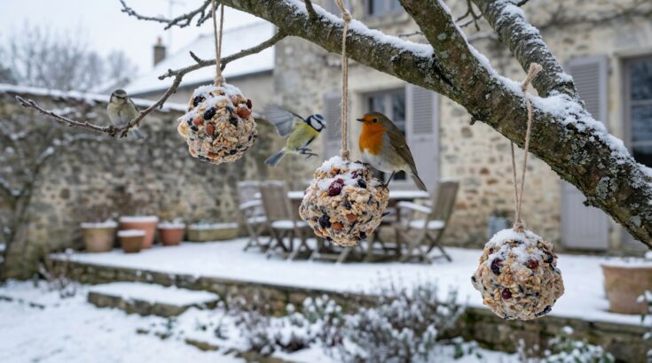 Restes de fêtes : cette astuce anti-gaspi les transforme en réserve de survie pour les oiseaux du jardin cet hiver